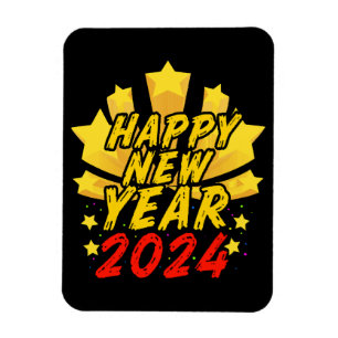Happy New Year 2024  Magnet