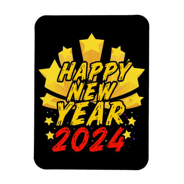 Happy New Year 2024  Magnet (Vertical)