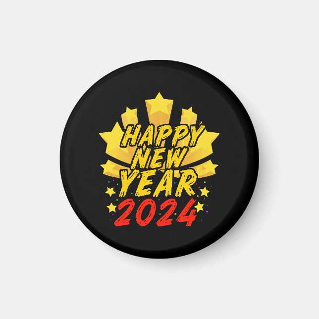 Happy New Year 2024  Magnet (Front)