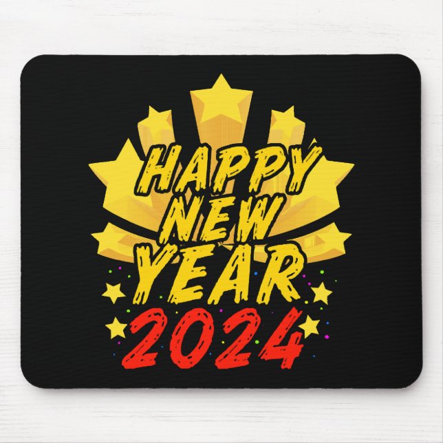 Happy New Year 2024  Mouse Pad (Front)