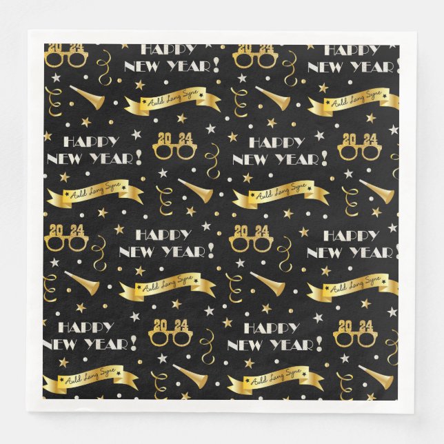 Happy New Year 2024  Napkin (Front)