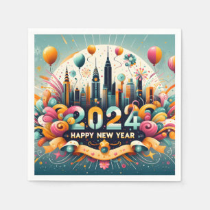 Happy New Year 2024 Napkins