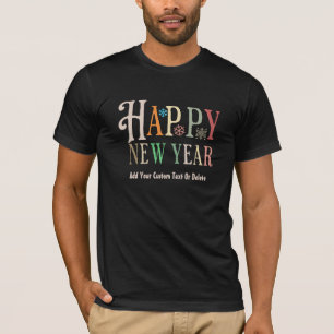 Happy New year 2024 New years Eve Colourful Retro T-Shirt