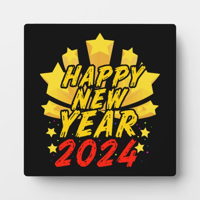 Happy New Year 2024  Plaque (Front)