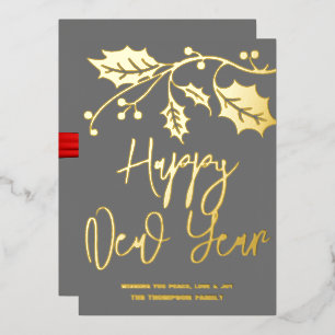 Happy New Year 2024, red ribbon