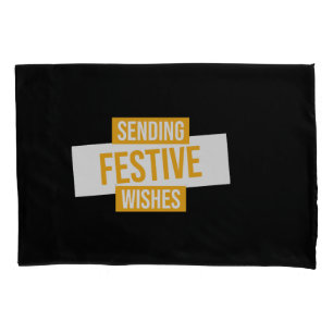 Happy new year 2024 -sending festive wishes pillowcase