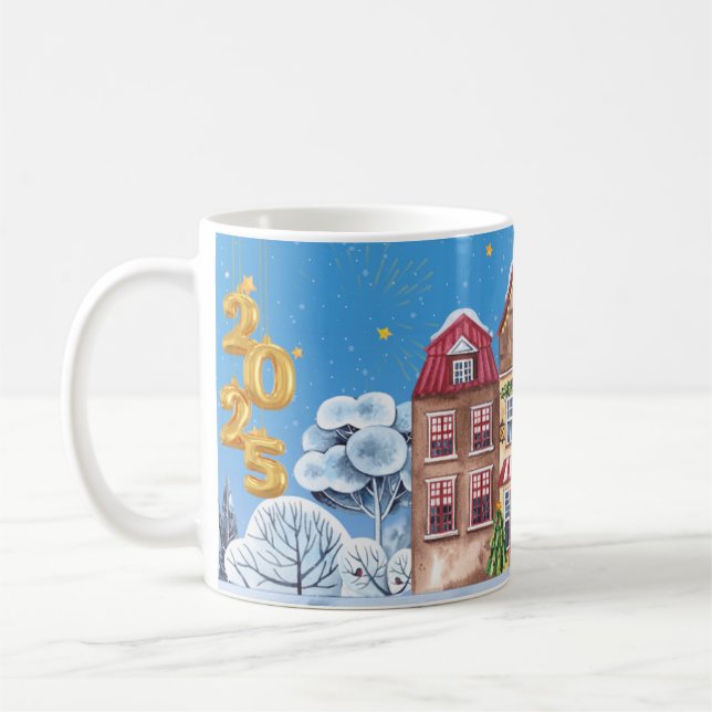 Happy New Year 2025 Coffee Mug (Left)