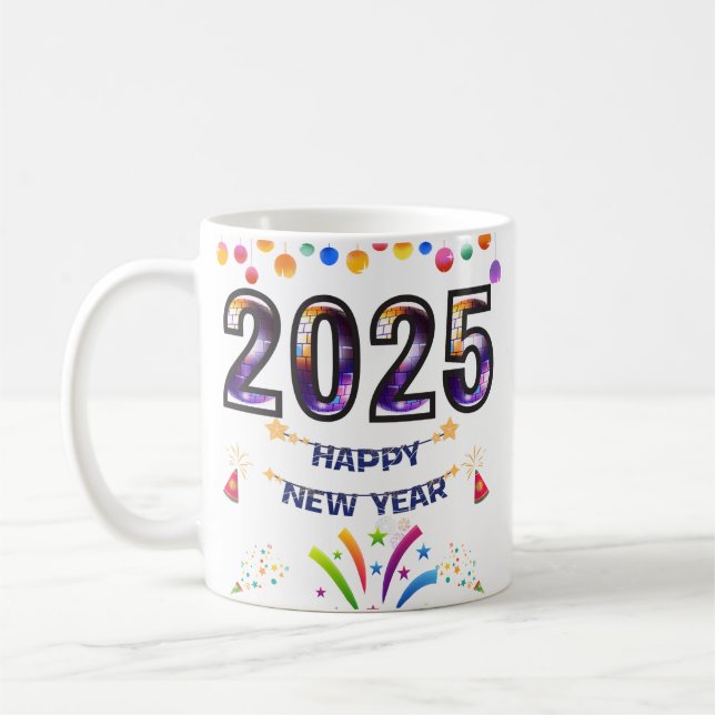 HAPPY NEW YEAR 2025 COFFEE MUG (Left)