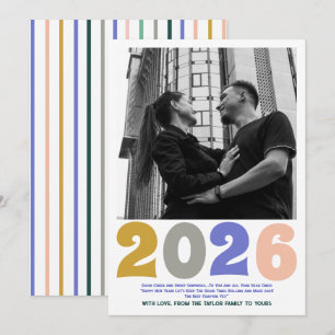 Happy New Year 2025 Colourful Photo Holiday Card