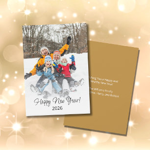 Happy New Year 2025 Family Modern Festive Holiday Card
