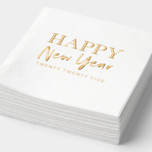 Happy New Year 2025 Foil Napkins