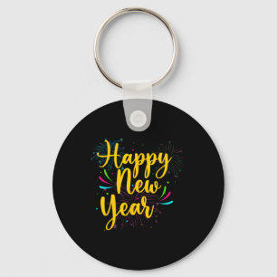 Happy New Year 2025 Gold Fun Festive Funny Party C Key Ring