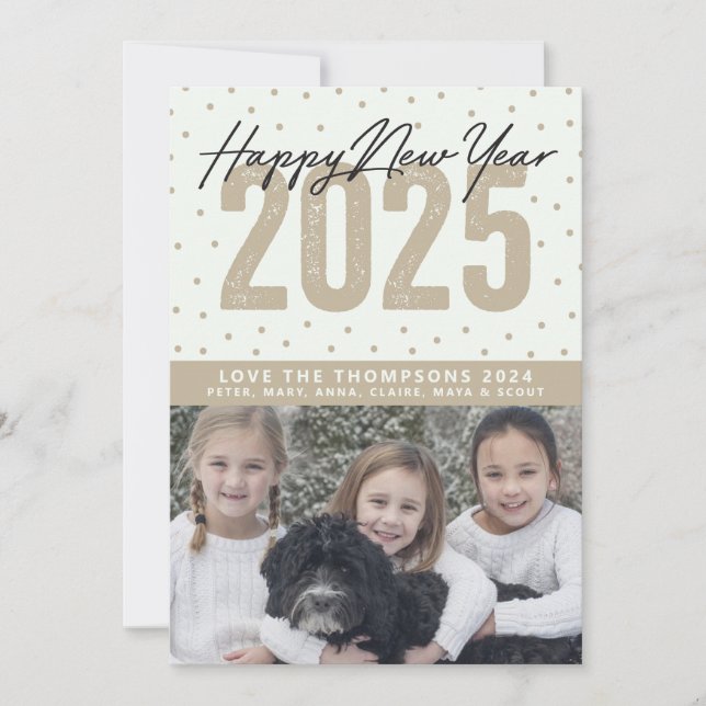 Happy New Year 2025  Holiday Card (Front)