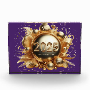 Happy New year 2025 horizontal colour Photo Block