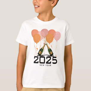 Happy new year 2025 kids tshirts