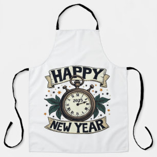Happy New Year 2025 New Year Celebration Apron