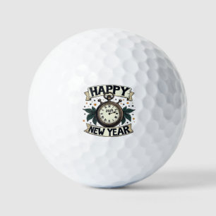 Happy New Year 2025 New Year Celebration  Golf Balls