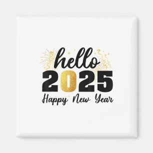 Happy New Year 2025 New Year Party Friends Family Magnet