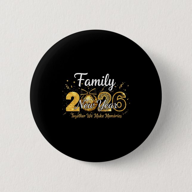 Happy New Year 2025 New Year's Eve Party Countdown 6 Cm Round Badge (Front)