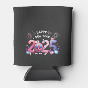 Happy New Year 2025 Nursing Disco Ball Healthcare Can Cooler