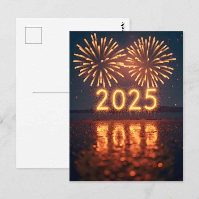 Happy New Year 2025 Postcard (Front/Back)