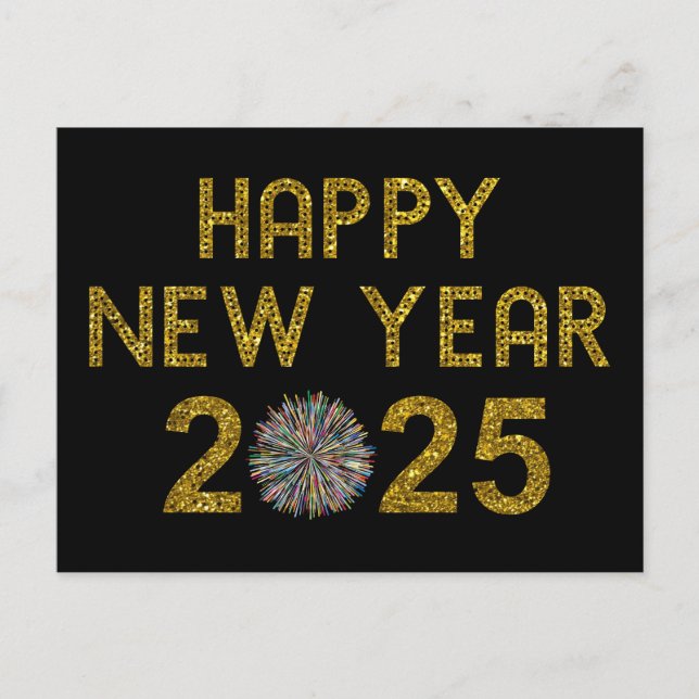 Happy New Year 2025 Postcard (Front)