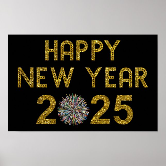 Happy New Year 2025 Poster (Front)