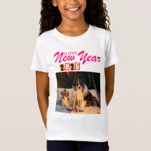 "Happy New Year 2025 T-Shirt – Festive Dog Party