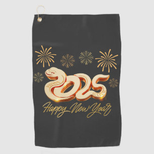 Happy New Year 2025 The Chinese Year of the Snake Golf Towel