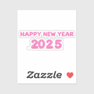 Happy New Year 2025 transparent background