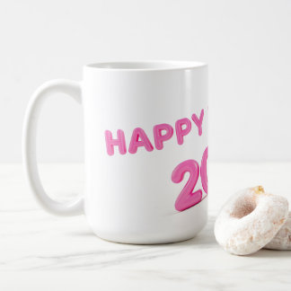 Happy New Year 2025 transparent background Coffee Mug