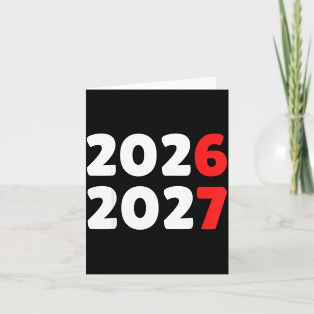 Happy New Year 2026 2027 Funny Six Seven 67 Meme C Card (Front)