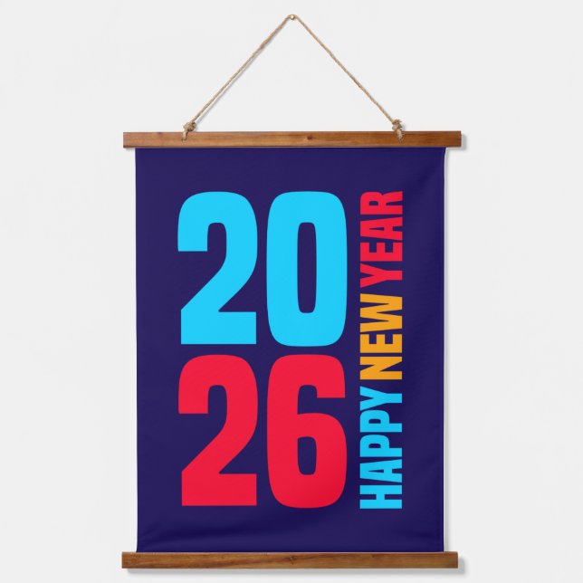 Happy New Year 2026-34568 Hanging Tapestry (Front)