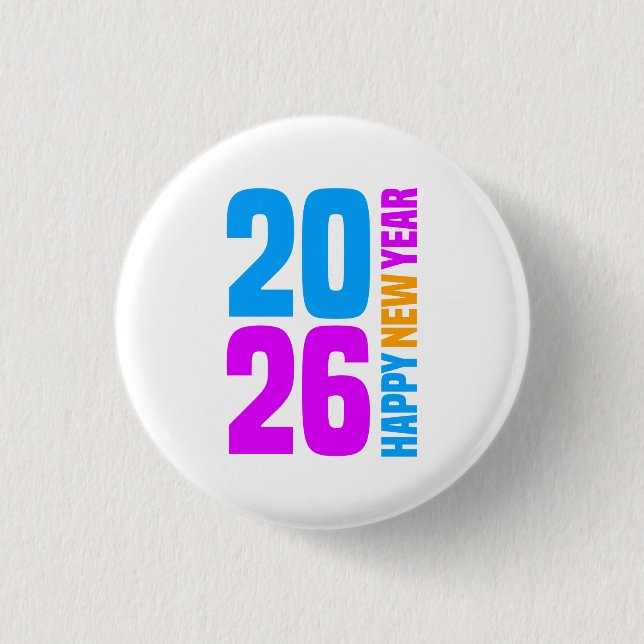 Happy New Year 2026-34568 T-Shirt 3 Cm Round Badge (Front)