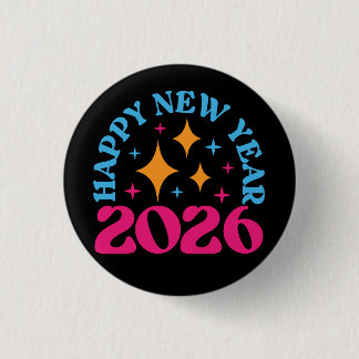 Happy New Year 2026-73950 3 Cm Round Badge