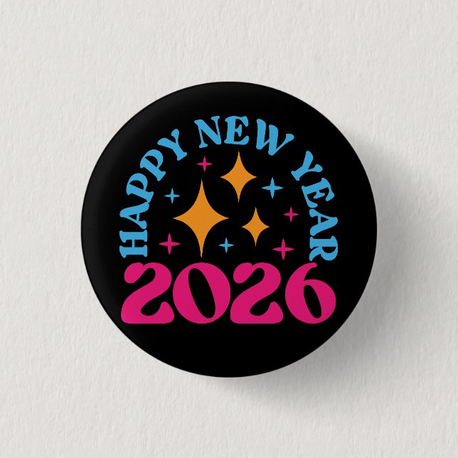 Happy New Year 2026-73950 3 Cm Round Badge (Front)