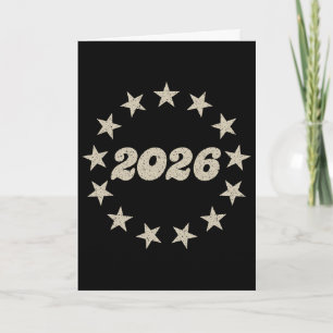 Happy New Year 2026 America 4th Of July Independen Card