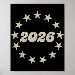Happy New Year 2026 America 4th Of July Independen Poster