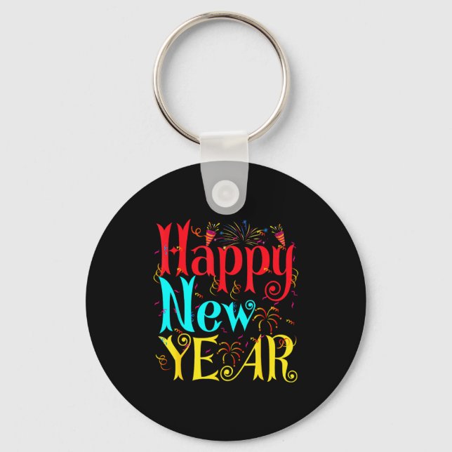 Happy New Year 2026 And Merry Christmas New Year E Key Ring (Front)