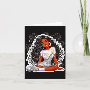 Happy New Year 2026 Black Girl Magic Melanin  Card