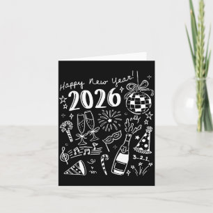 Happy New Year 2026 Bow Funny  Card