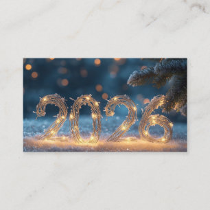 happy new year 2026 business card