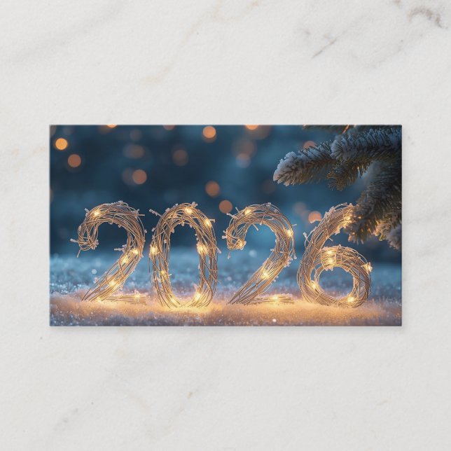 happy new year 2026 business card (Front)