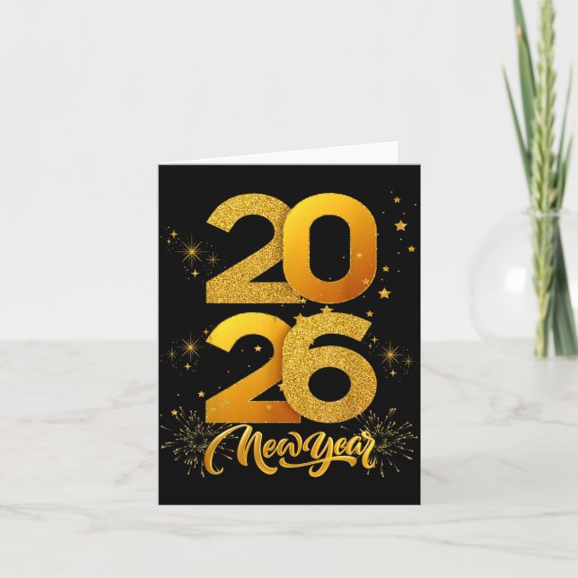 Happy New Year 2026  Card (Front)
