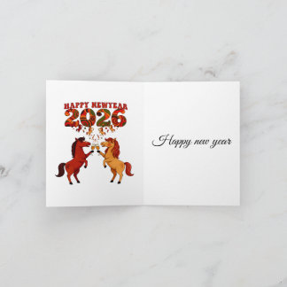 Happy New Year 2026 – Celebrating Horses with Cham Card