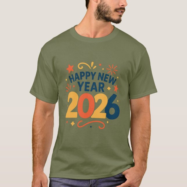 Happy New Year 2026 Celebration Classic T-Shirt (Front)
