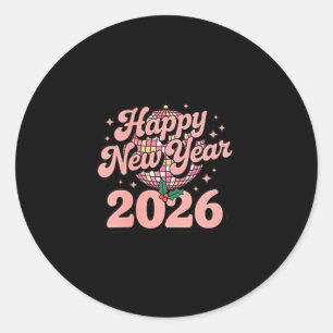 Happy New Year 2026 Celebration For Party Lovers  Classic Round Sticker