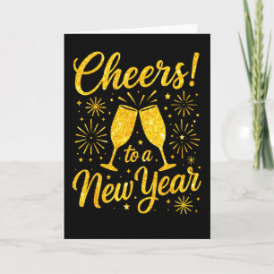Happy New Year 2026 Cheers To A New Year Fireworks Card