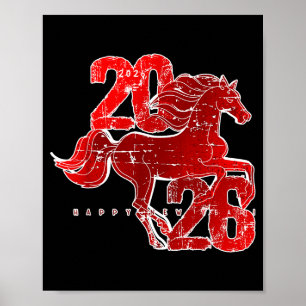 Happy New Year 2026 Chinese New Year 2026 Year Of  Poster