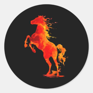 Happy New Year 2026 Chinese New Year Horse Zodiac  Classic Round Sticker